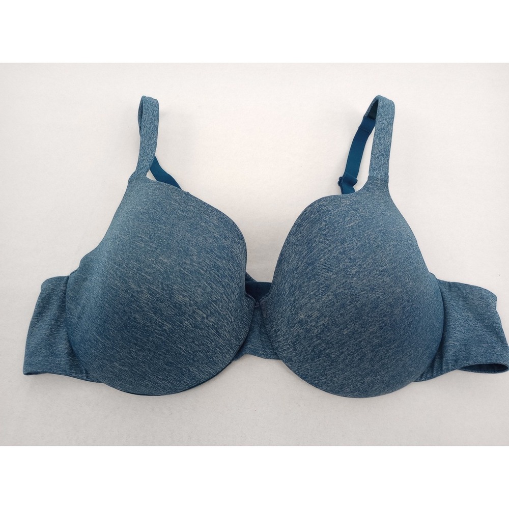 Lane Bryant Cacique True Embrace T-Shirt Bra Womens 42C Blue Heathered Underwire